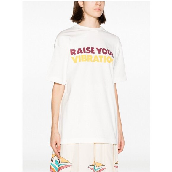 La DoubleJRaise Your Vibrations Cotton T-shirt $230 MSRP Sz. S
